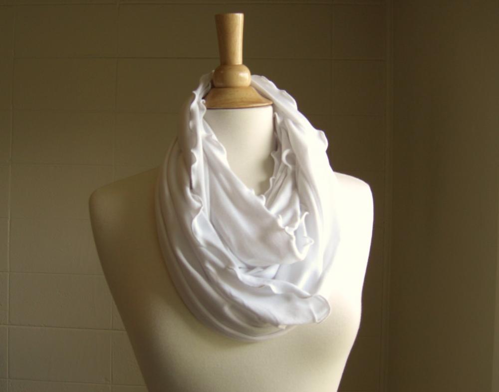 Infinity Scarf White Jersey